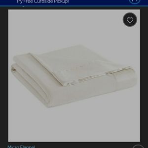 Micro Flannel Year-Round Twin Sheet Blanket(White)